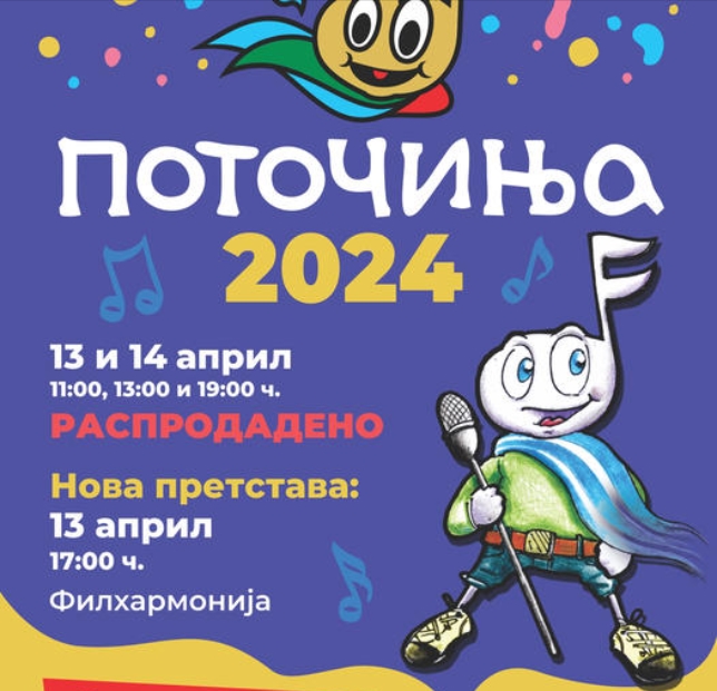 Невиден интерес досега за детскиот фестивал „Поточиња 2024“: По шест распродадени и седма претстава на 13-ти април од 17 часот