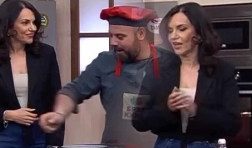Циркуз во „Брза кујна“: Шеф Никола и покажа на Сања Савевска што се’ умее со јајцата и водителката ја остави подзината (ВИДЕО)