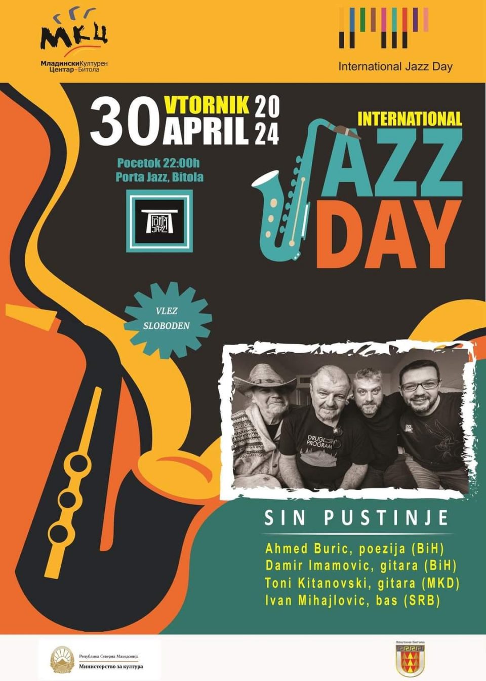 МКЦ- Битола го одбележува Меѓународниот ден на џезот со концет во Порта Џез