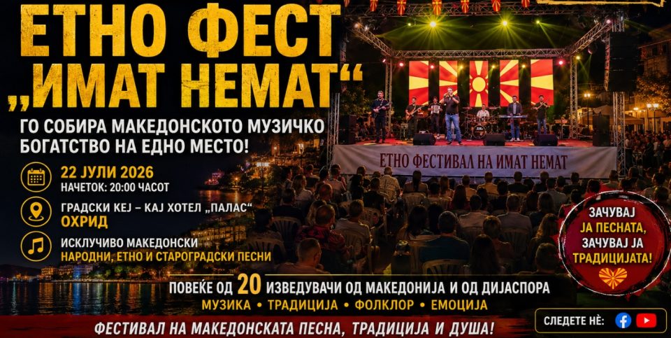 И годинава Охрид пееше на македонски: На кејот се одржа етно фестивалот „ИмаТ немаТ 2026“